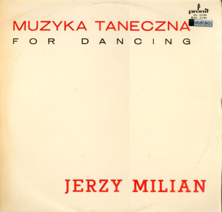 Jerzy Milian – Muzyka Taneczna / For Dancing LP (1st Stereo Press)